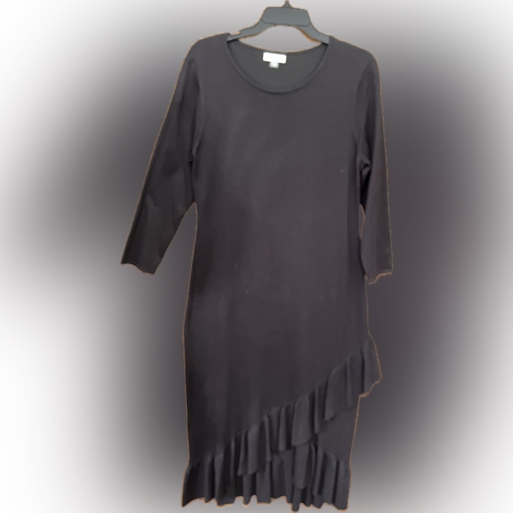 Sexy formfitting Calvin Klein black dress size large - Picture 5 of 12